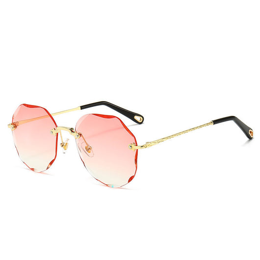 Gafas de Sol Poligonales para Mujer sin Montura con Detalles Metálicos - Image 9