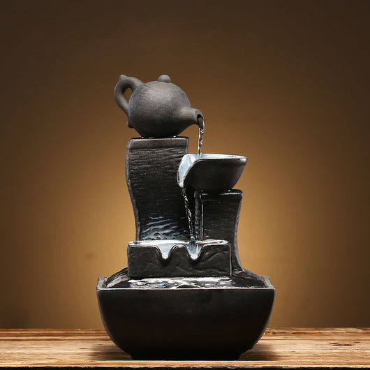 Fuente de Agua Cascada Decorativa para Sala - Ornamento Feng Shui con Ciclo Continuo - Image 4
