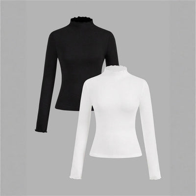 Blusa Ajustada de Punto con Volantes - Image 3