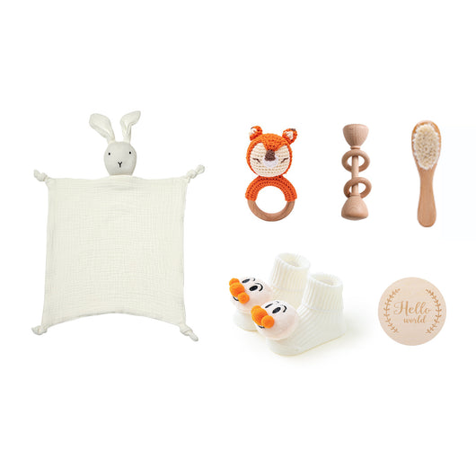 Conjunto de Baño Confort Bebé: Toalla con Sonajero Conejo - Image 12