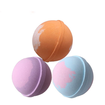 Orange pet bath bomb with white speckles, designed for cat and dog bathing and grooming. - Image 7