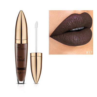 Brillo Labial Diamante Pudaiier Efecto Perlado Mate - Image 9