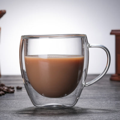 Taza de Café Térmica de Vidrio Borosilicato Doble Capa con Asa - Image 18