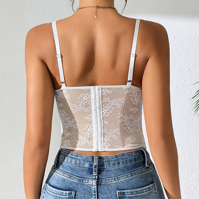Top Corset con Tirantes Finos y Varillas - Diseño Estructurado - Image 10