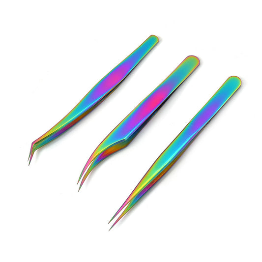 Set de 3 Piezas: Pinzas de Acero Inoxidable y Rizador de Pestañas Profesional