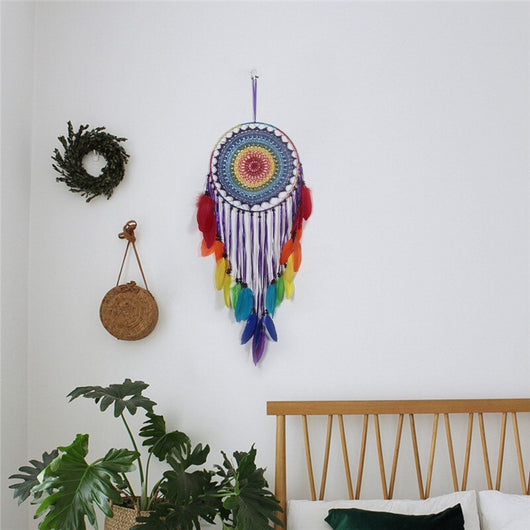 Pompones de Plumas Arcoíris 35cm | Decoración Bohemia Hecha a Mano para Habitaciones Infantiles - Image 6