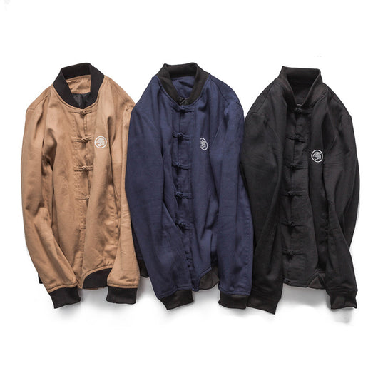 Broche Cardigan Estilo Chino para Hombre