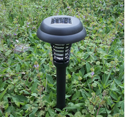 Lámpara Solar Anti-Mosquitos con Trampa UV - Eliminador de Insectos para Jardín