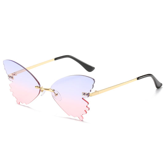 Gafas de Sol sin Marco Mariposa - Estilo Urbano y Diversión