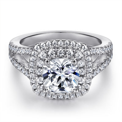 Anillo de Diamante Simulado con Circón Incrustado para Compromisos - Image 8