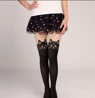 Medias Largas Estilo Harajuku con Diseño de Gato Kawaii - Image 2