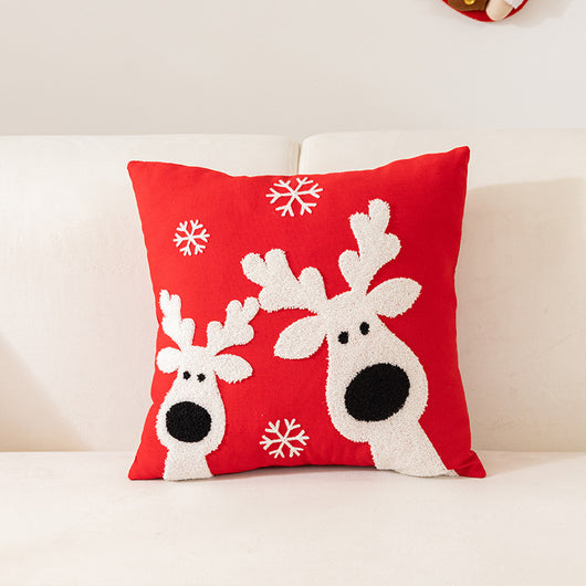 Funda de Almohada Navideña con Bordado - Decoración Festiva para el Hogar - Image 3