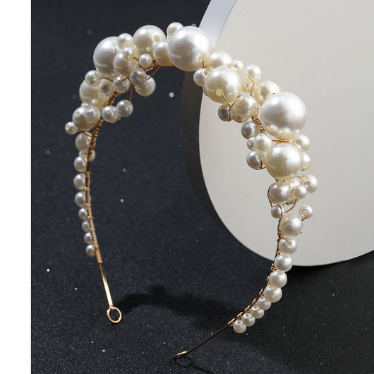 Diadema Nupcial Retro con Perlas - Diseño Minimalista Elegante - Image 3