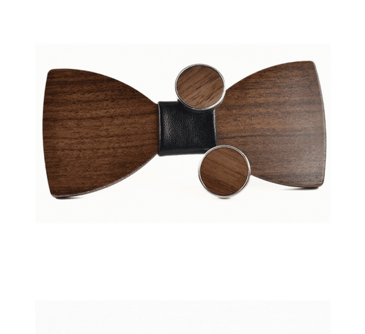 Gemelos y Pajarita de Madera - Estilo Clásico Elegante - Image 2