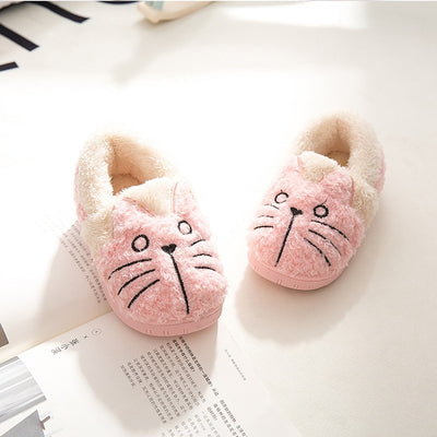 Pantuflas Cálidas para Niñas con Diseño Gato Cartoon de Algodón - Image 4
