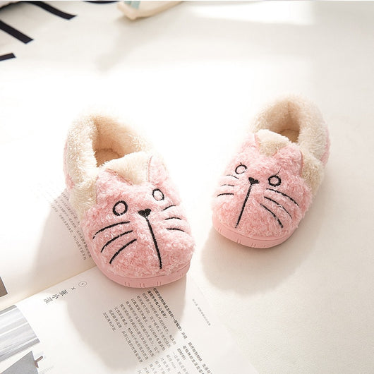 Pantuflas Cálidas para Niñas con Diseño Gato Cartoon de Algodón - Image 4