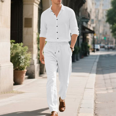 Conjunto de Dos Piezas: Camisa Suelta de Manga Larga y Pantalón Cómodo - Image 37