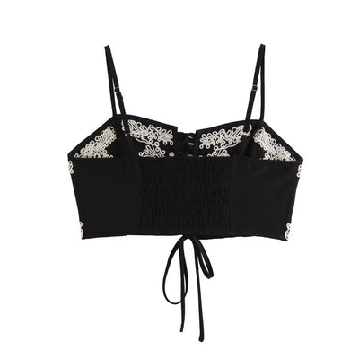Traje Conjunto Falda Tubo con Blusa Bordada y Detalle Anudado - Image 16