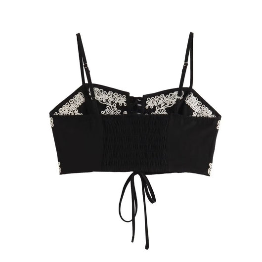 Traje Conjunto Falda Tubo con Blusa Bordada y Detalle Anudado - Image 16