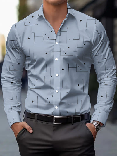 Camisa Casual Transpirable para Hombre con Patrón Irregular - Image 4
