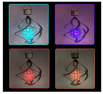 Lámpara Solar LED Giratoria con Campana de Viento - Decoración Exterior Inteligente - Image 11