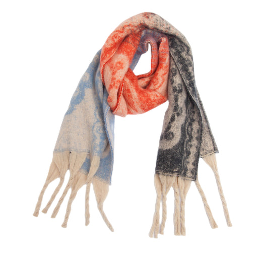 Bufanda Jacquard Paisley con Flecos Gruesos - Image 8