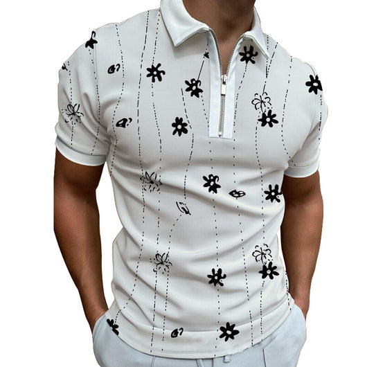 Camiseta Suelta Estampada de Manga Corta para Hombre - Image 16
