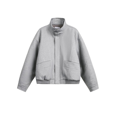 Abrigo de Lana Grueso con Cuello Alto Retro - Acolchado de Algodón para Hombre - Image 5