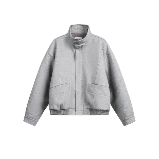 Abrigo de Lana Grueso con Cuello Alto Retro - Acolchado de Algodón para Hombre - Image 5