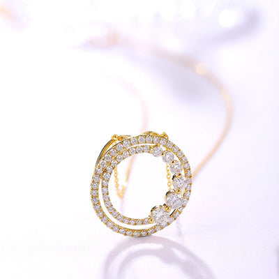 Collar de Oro Rosado 18K con Diamante Redondo - Image 4