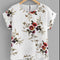 Blusa Floral de Cuello Redondo con Estampado Paris Beads