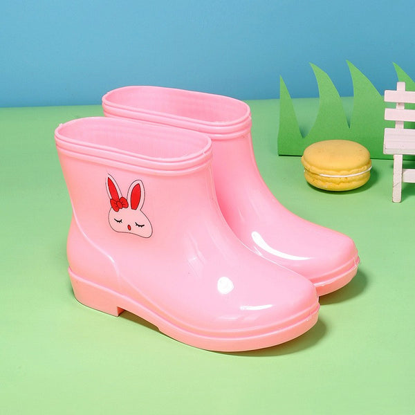 Botas de Lluvia Conejo Tubo Medio Niños Antideslizantes