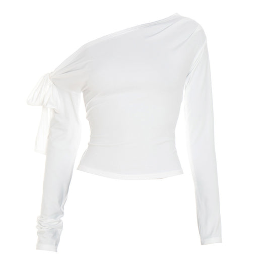 Playera Asimétrica con Nudo Torcido y Hombro Único - Image 19