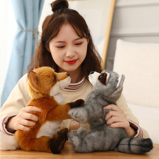 Peluche Adorable de Mapache y Zorro - Juguete Animal Favorito de Niños