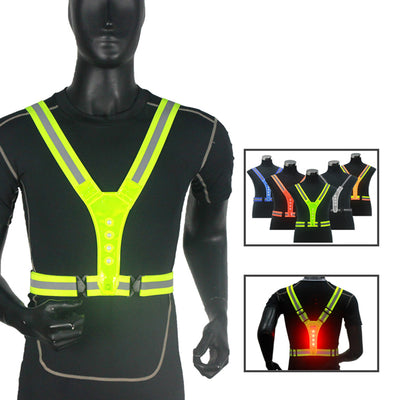 Chaleco Reflectante de Seguridad con 4 LED y Diseño Elástico V - Image 12