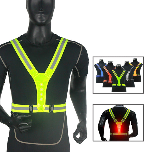 Chaleco Reflectante de Seguridad con 4 LED y Diseño Elástico V - Image 12