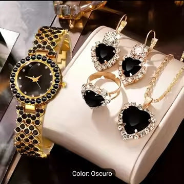 Juego de Reloj y Joyas con Cristales de Colores Cuarzo - Image 15