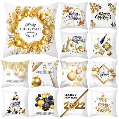 Funda de Almohada Navideña Estampada en Lino - Image 40