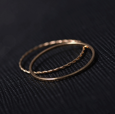 Juego de 2 Anillos Geométricos Chapados en Metal - Image 3