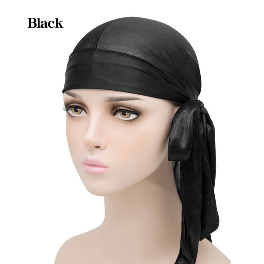 Turbante Pirata de Seda Sintética con Cola Larga - Image 30