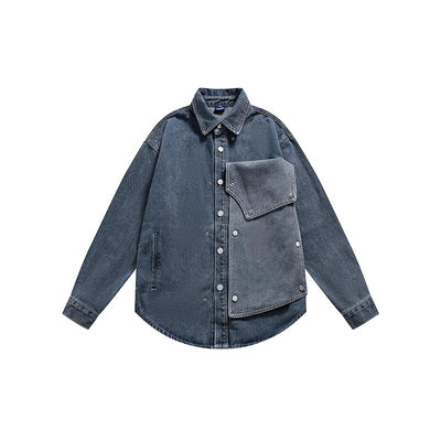 Chaqueta Denim Retro Lavada con Estilo Japonés - Image 29