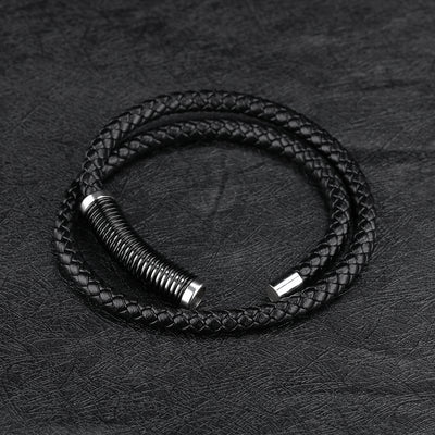 Pulsera Doble de Cuero Genuino Estilo Vintage - Image 3