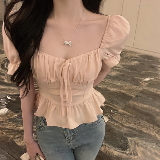 Blusa Elegante con Cuello y Cintura Ajustada para Mujer - Image 11