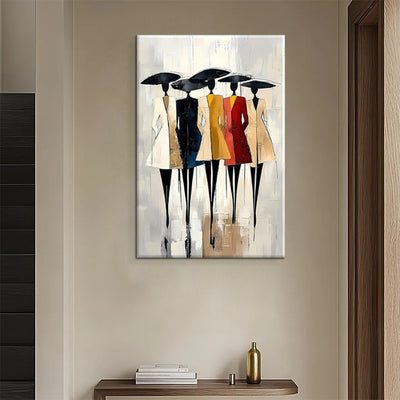 Cuadro Pintura al Óleo Abstracto Mujer Africana - Arte Moderno sin Marco - Image 3