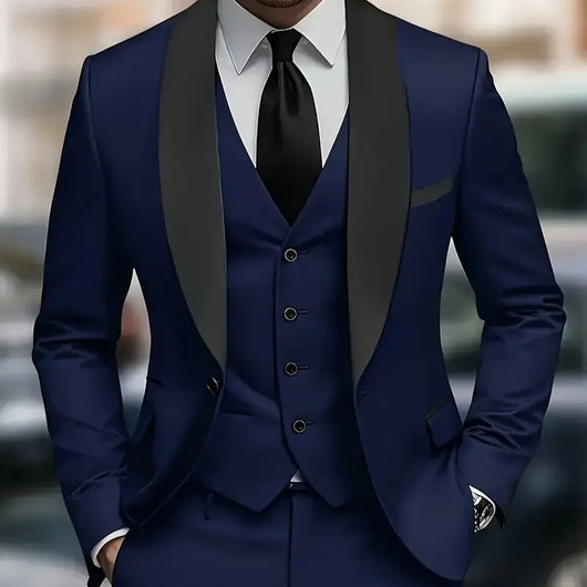 Traje Ejecutivo Tres Piezas Coreano Slim Fit para Hombre - Image 2