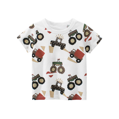 Camiseta Infantil Estampado de Autos
