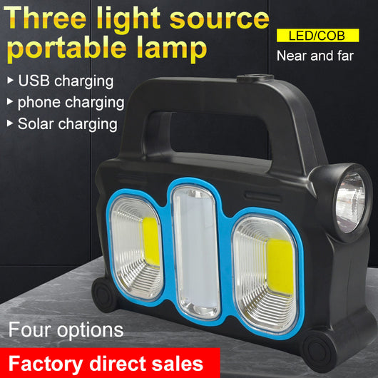 Linterna LED COB de Largo Alcance Recargable Solar y USB - Image 8