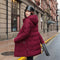 Chaqueta Acolchada Slim Plus Size con Capucha