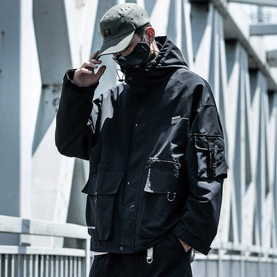 Chaqueta Cargo Impermeable con Capucha y Múltiples Bolsillos - Image 9