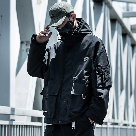 Chaqueta Cargo Impermeable con Capucha y Múltiples Bolsillos - Image 9